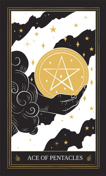 image of ace of pentangles tarot card