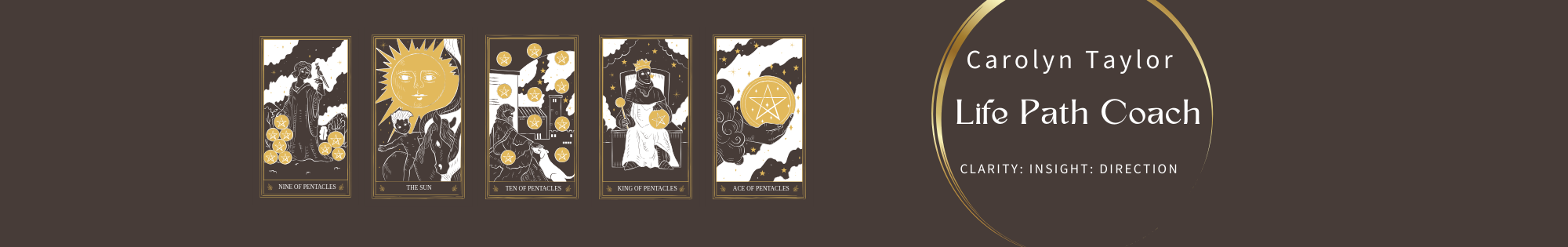 image of tarot cards aligned